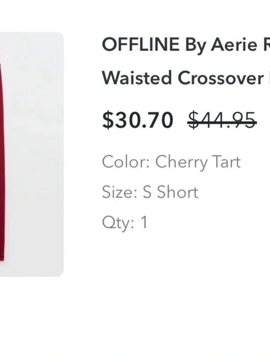 OFFLINE by Aerie Real Me High Waisted Crossover Legging (Small Short) - Picture 2 of 6